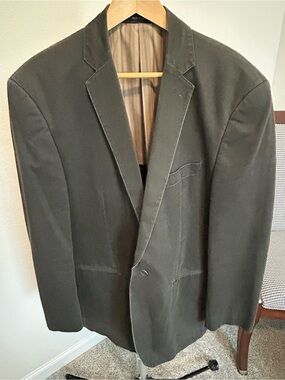 Men's Black Blazer - Calvin Klein  Classic Single-Breast Jacket  42R mens Macys